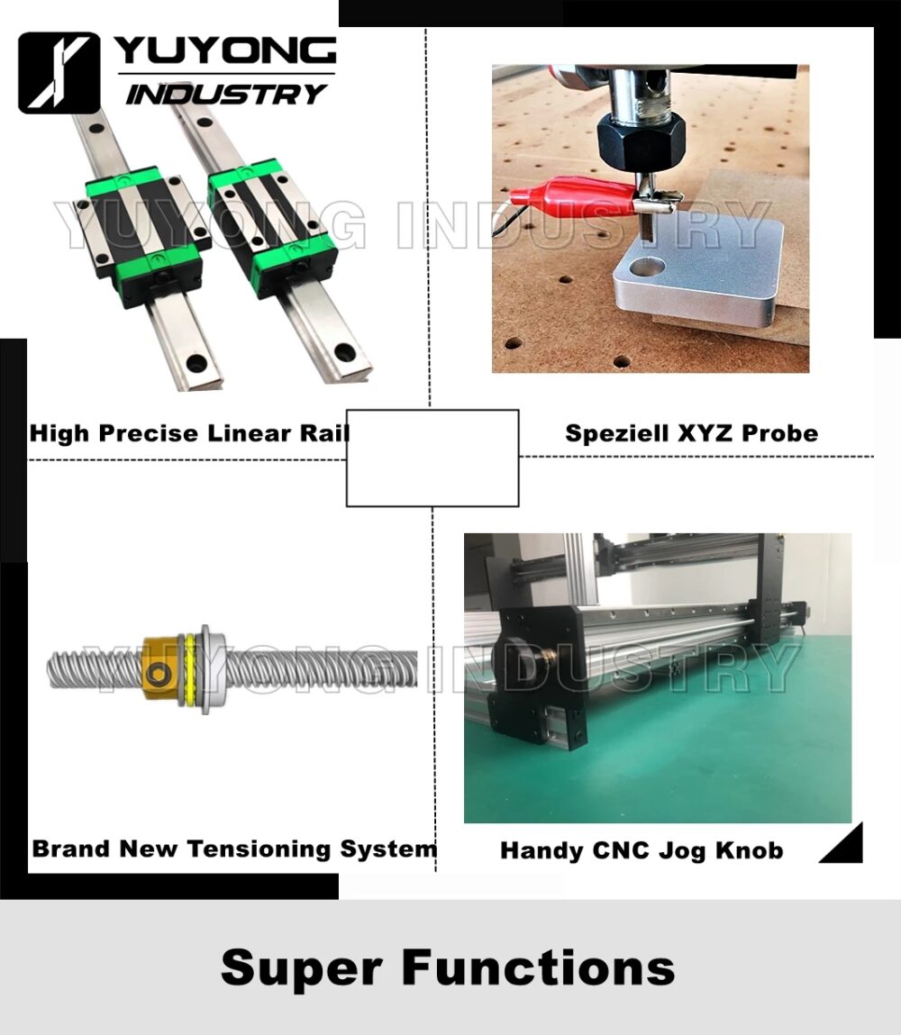 QUEENBEE ULTRA CNC Full kit Linear Rail upgraded precise CNC router Engraving machine with Brand New Tensioning system - Image 11