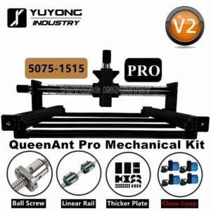 Silver Black QueenAnt PRO V2 1610 Ball Screw CNC Mechanical kit Linear Rail upgraded precise CNC router Engraving machine from WorkBee QueenBee