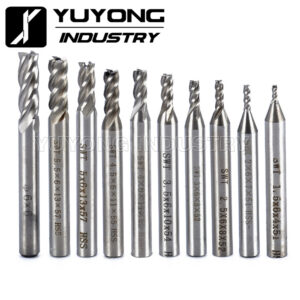 10Pcs HSS 4 Fluter 1.5-6mm End Mill Straight Shank Router Drill Bits