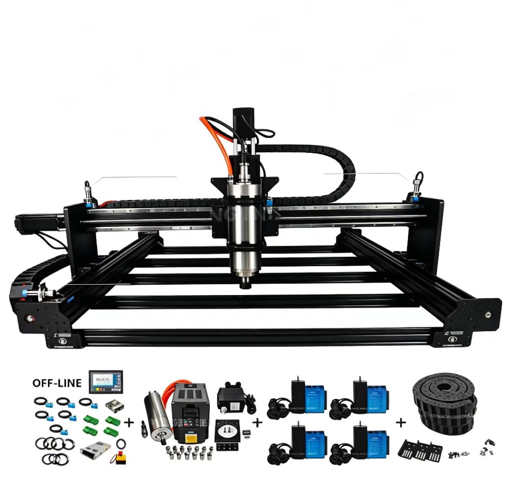 Black QueenAnt PRO 1610 Ball Screw CNC Full Kit Wood Carving Machine - Image 3