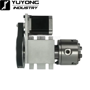 4th Axis Dividing Head 6:1 Rotation CNC Rotary Chuck 80mm Steel Motor Tailstock CNC Router Engraver Milling Machine