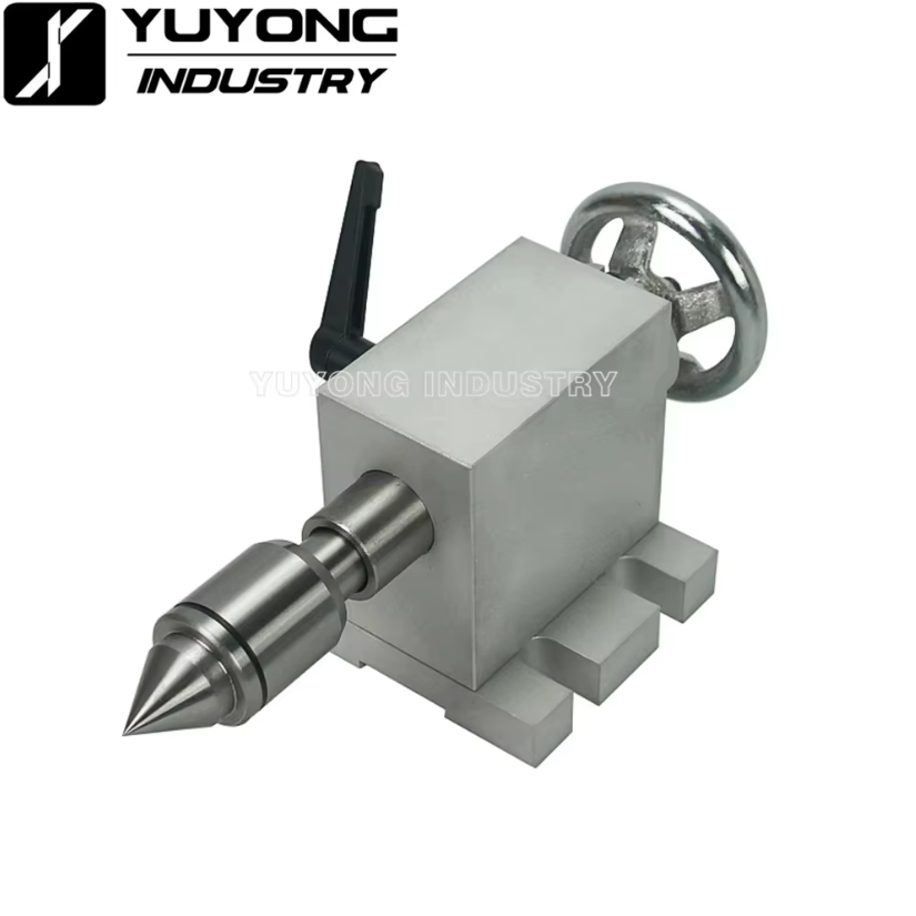 4th Axis Dividing Head 6:1 Rotation CNC Rotary Chuck 80mm Steel Motor Tailstock CNC Router Engraver Milling Machine - Image 2
