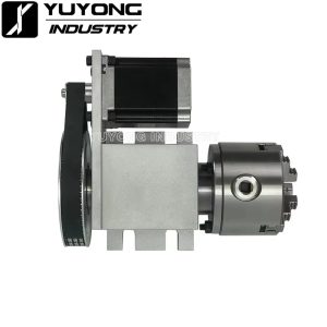 Angled view of 4th Axis Rotary Table for milling machine and rotary machining