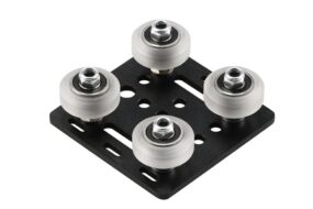Side view of Aluminum Gantry Plate CNC showing 3mm thickness and mounting holes