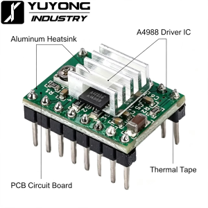 Angled view of A4988 Stepper Motor Driver for CNC and robotics projects