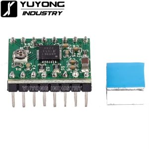 Side view of A4988 Stepper Motor Driver showing chip and heatsink