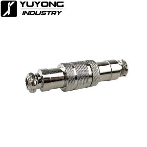 Side view of GX20 Aviation Connector showing threaded locking mechanism