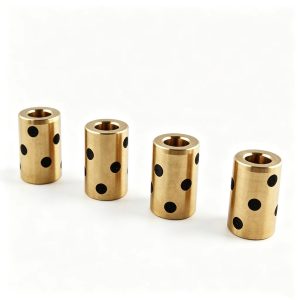 Angled view of Copper Graphite Self-Lubricating Bearing for CNC equipment