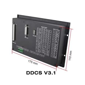 Side view of DDCS V4.1 CNC Controller showing connections and ports