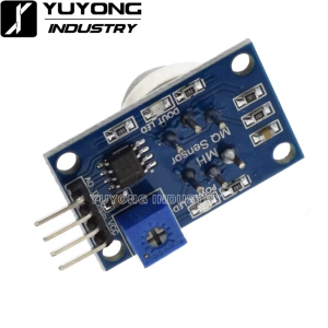 Angled view of MQ-9 Gas Sensor Module for gas leak detection projects