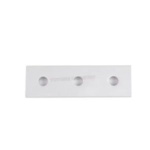 Angled view of Aluminum Joining Strip Plate for frame assembly