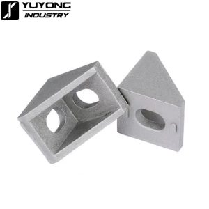 Mounting holes on the 2020 L-Shape Corner Bracket for T-nut installation