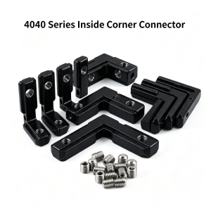 Mounting holes on the 4040 L-Shape Corner Connector for T-nut installation