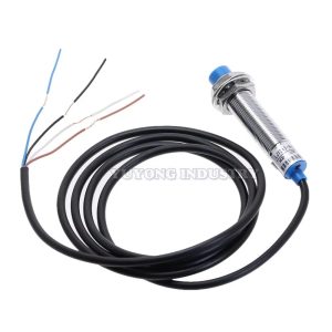 LJ18A3 Inductive Proximity Sensor installed on CNC machine for homing