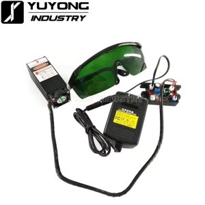 Side view of 2.5W Blue Laser Module showing 12V TTL connection