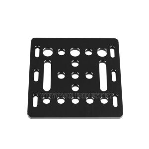 Side view of Mini V-Slot Gantry Plate showing compact design and mounting holes