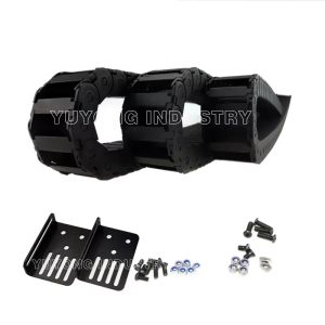 Angled view of Plastic Drag Chain for CNC and 3D printer wire management