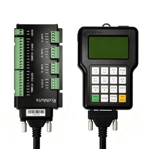 Side view of RichAuto DSP CNC Controller showing handheld pendant design