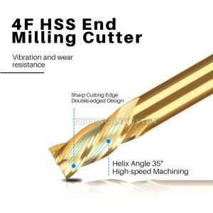 Ti Coated End Mill Set showing 1.5-6mm size range for CNC routing