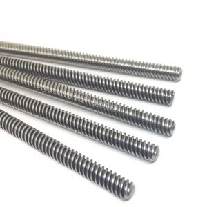 End view of the 8mm Metric Lead Screw showing 8mm diameter and thread pitch