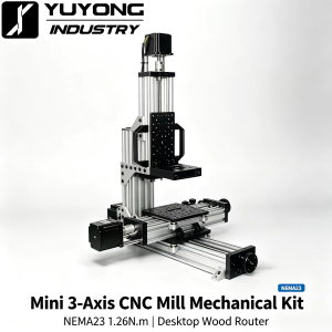 Side view of 3-Axis CNC Mechanical Kit showing frame and motion system
