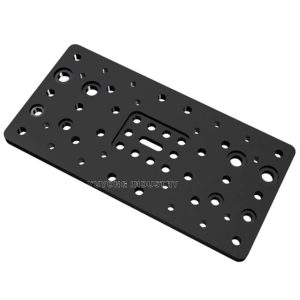 Side view of C-Beam Gantry Plate showing double wide design and thickness