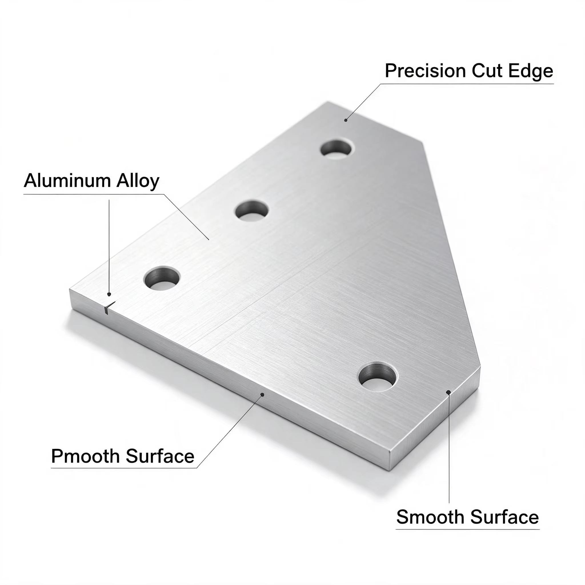 L-Shape Corner Bracket Plate 5-hole 90 degree for CNC router and 3D printer