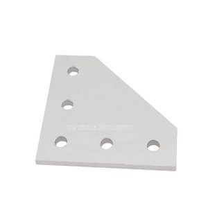 Angled view of L-Shape Corner Bracket Plate for CNC and 3D printer frames