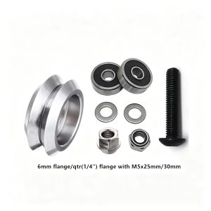 Angled view of Metal Dual V Wheel for 3D printer and woodworking machinery
