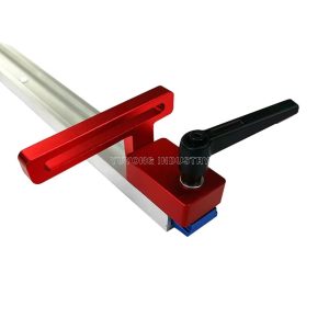 Angled view of T-Track Hold Down Clamp for router table and CNC work