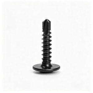 Single Carbon Steel Self Tapping Screw showing Phillips head and sharp point