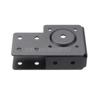 Side view of V-Slot End Mount Plate showing anodized finish and mounting holes